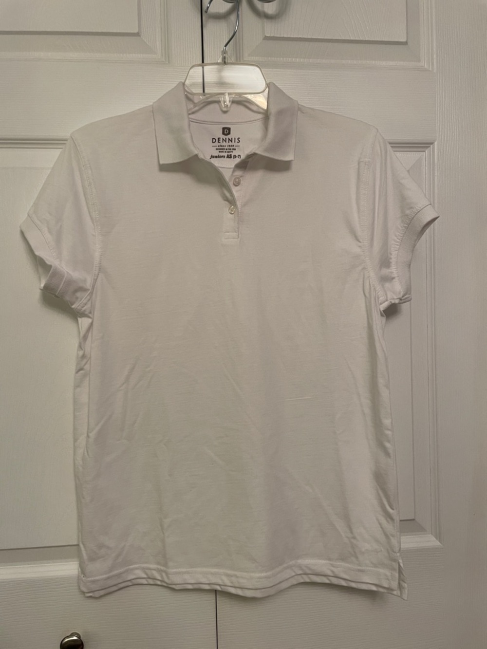 NWOT DENNIS WHITE Polo Pullover Shirt White Uniform Top Nice Quality
